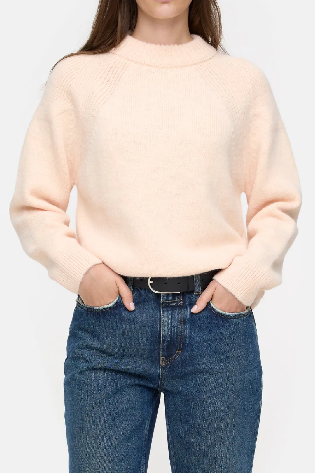 Closed Alpaca mix jumper Albicocca Sale