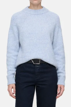 Closed Alpaca mix jumper Lazio blue Clearance