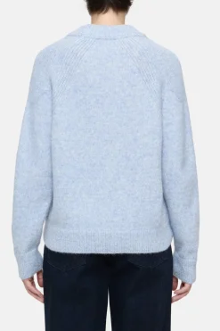 Closed Alpaca mix jumper Lazio blue Clearance