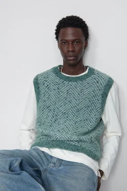 Closed Alpaca mix jumper Eucalyptus Sale
