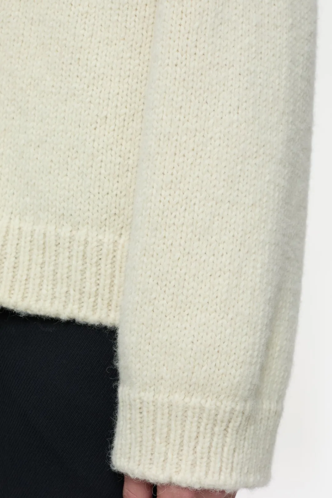 Closed Alpaca mix jumper Ivory Clearance