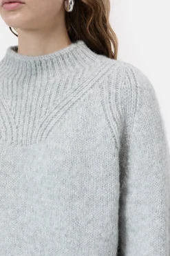 Closed Alpaca mix jumper Light grey melange Outlet