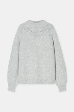 Closed Alpaca mix jumper Light grey melange Outlet