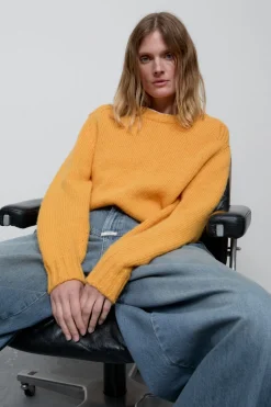 Closed Alpaca mix jumper Irish orange Clearance