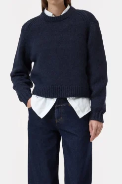 Closed Alpaca mix jumper Dark night Best