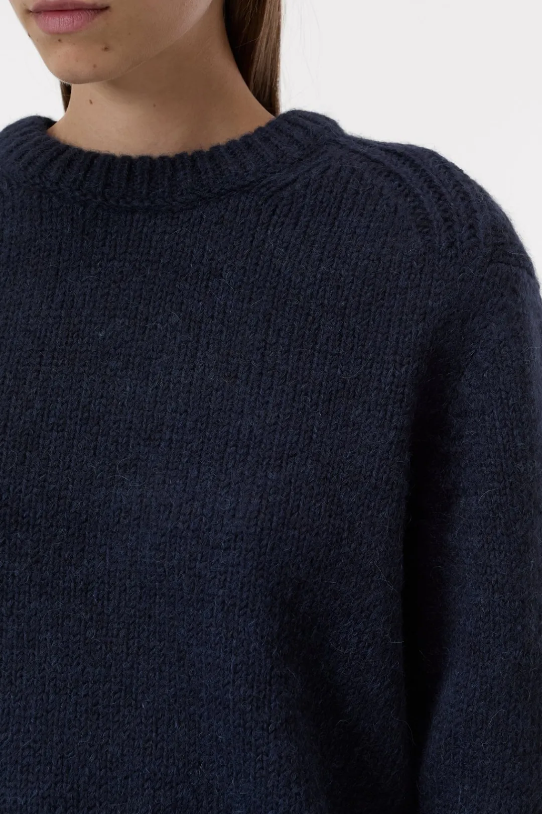 Closed Alpaca mix jumper Dark night Best