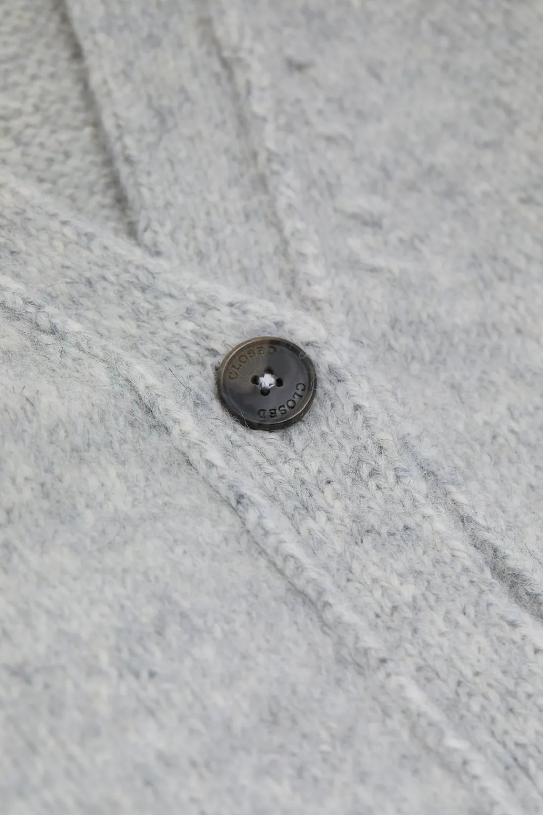 Closed Alpaca-mix cardigan Light grey melange Discount