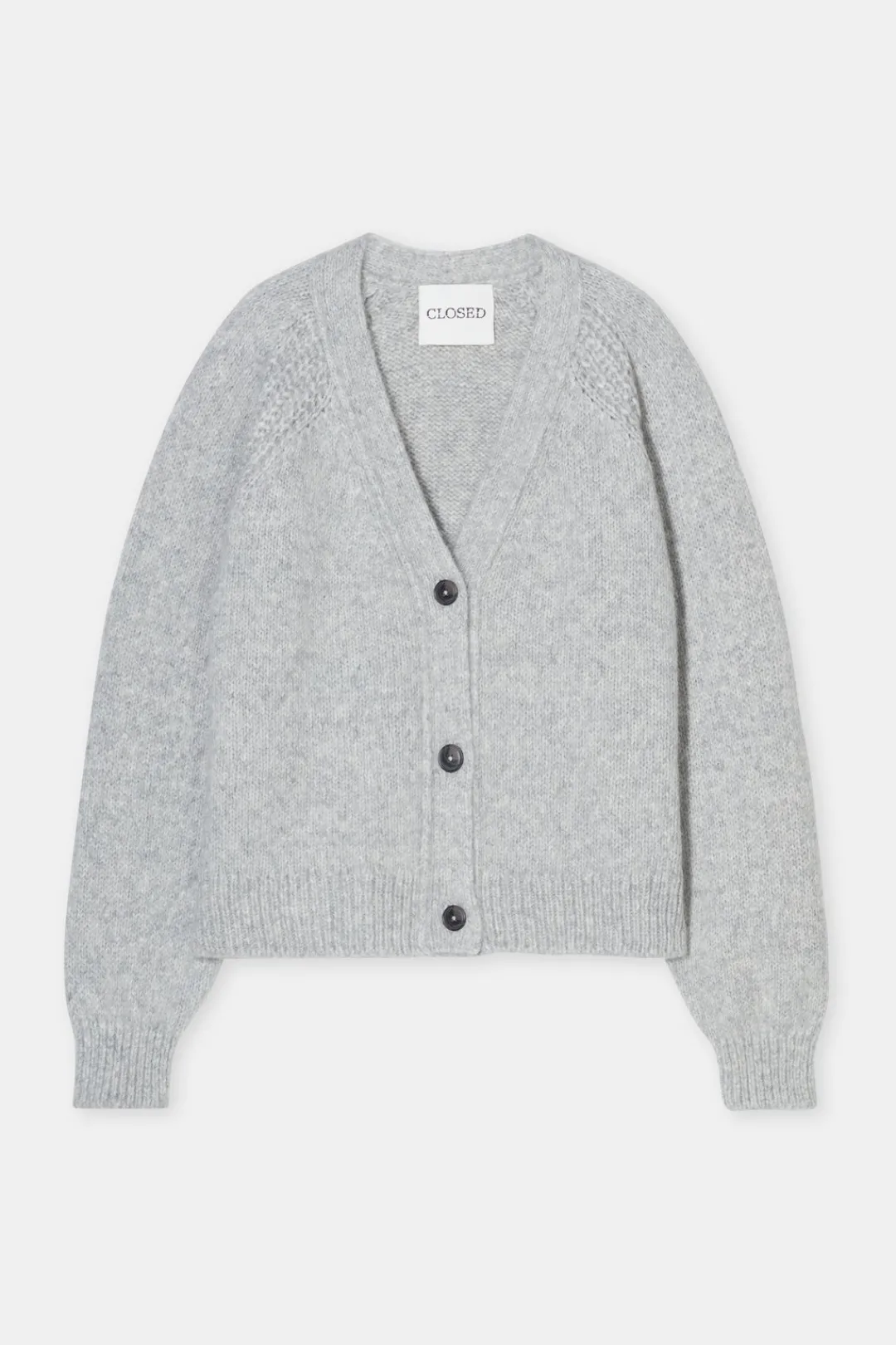 Closed Alpaca-mix cardigan Light grey melange Discount