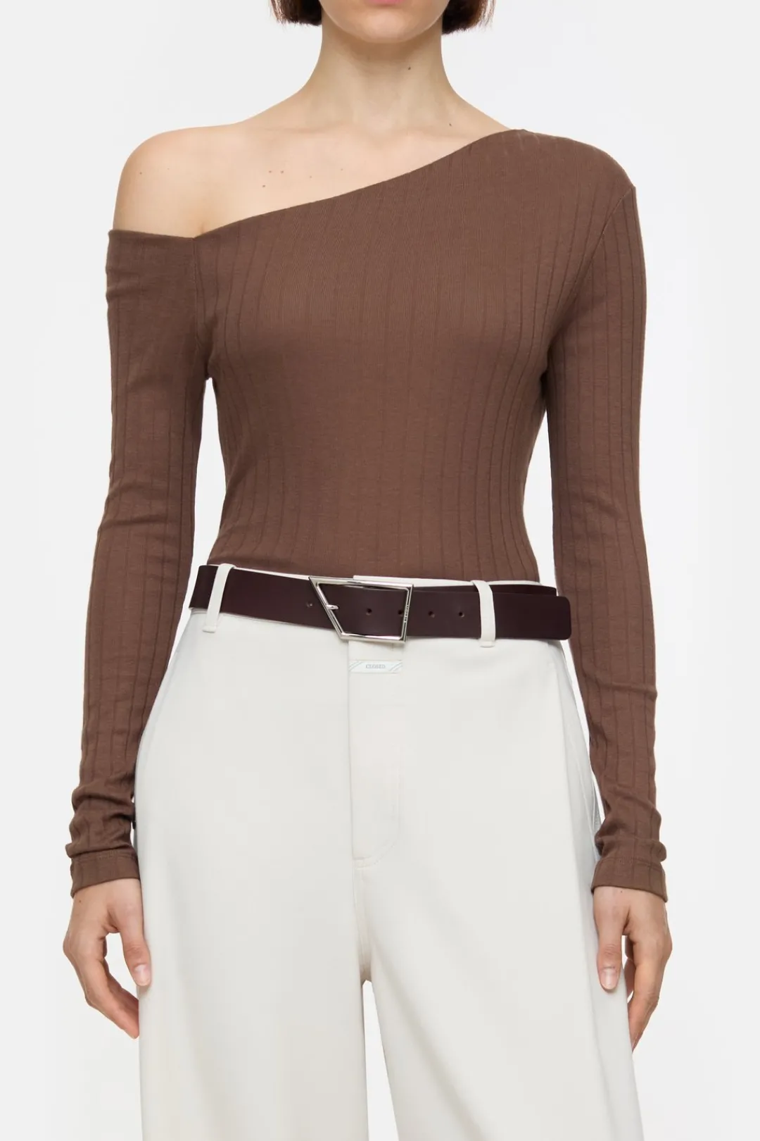 Closed Asymmetric shirt Cacao brown Discount