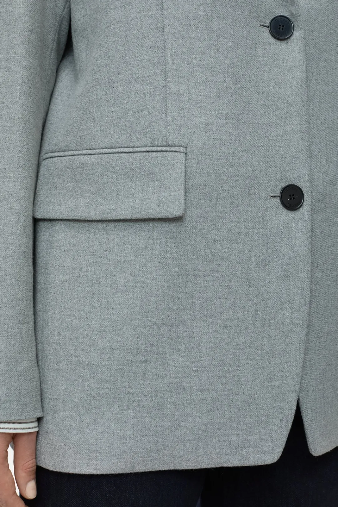 Closed Blazer - Style Name Lola Light grey melange Outlet