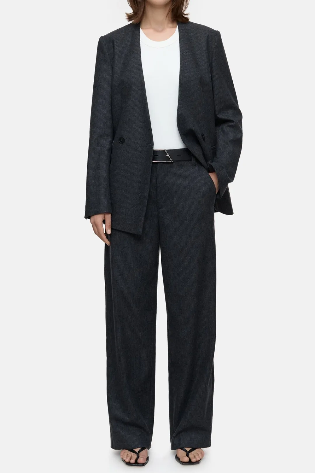 Closed Blazer in virgin wool mix Dark grey melange Best