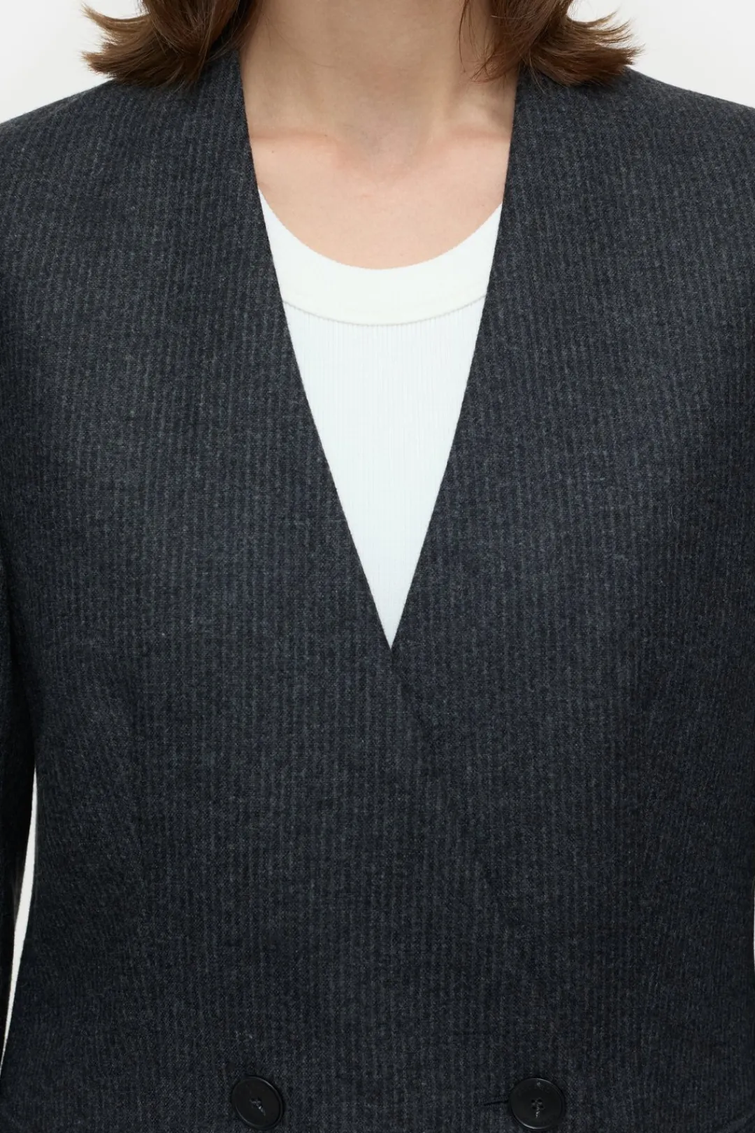 Closed Blazer in virgin wool mix Dark grey melange Best