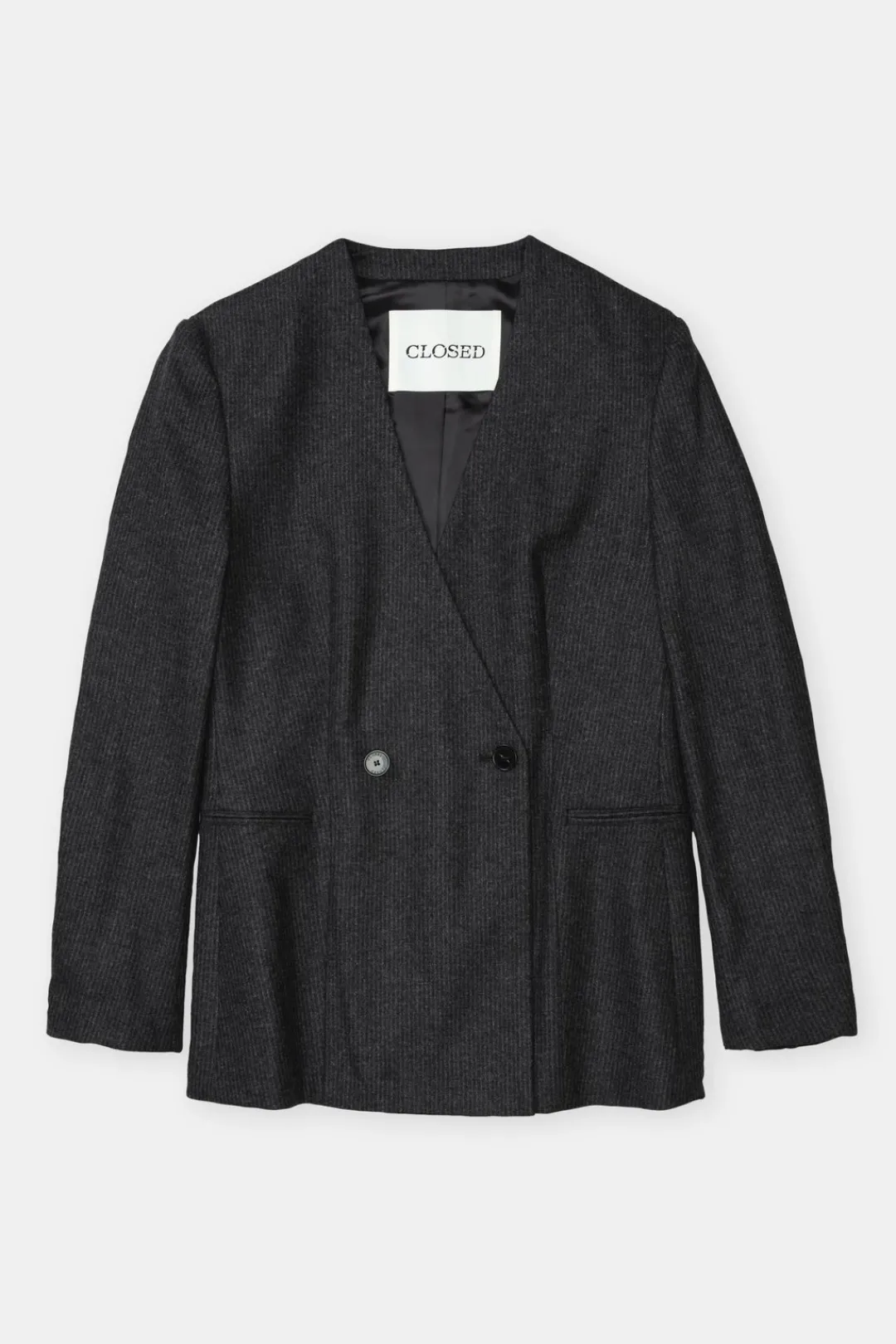 Closed Blazer in virgin wool mix Dark grey melange Best