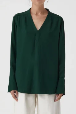 Closed Blouse fern green Outlet