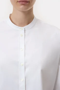 Closed Blouse with belt White Online