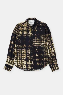 Closed Blouse with print Ver green