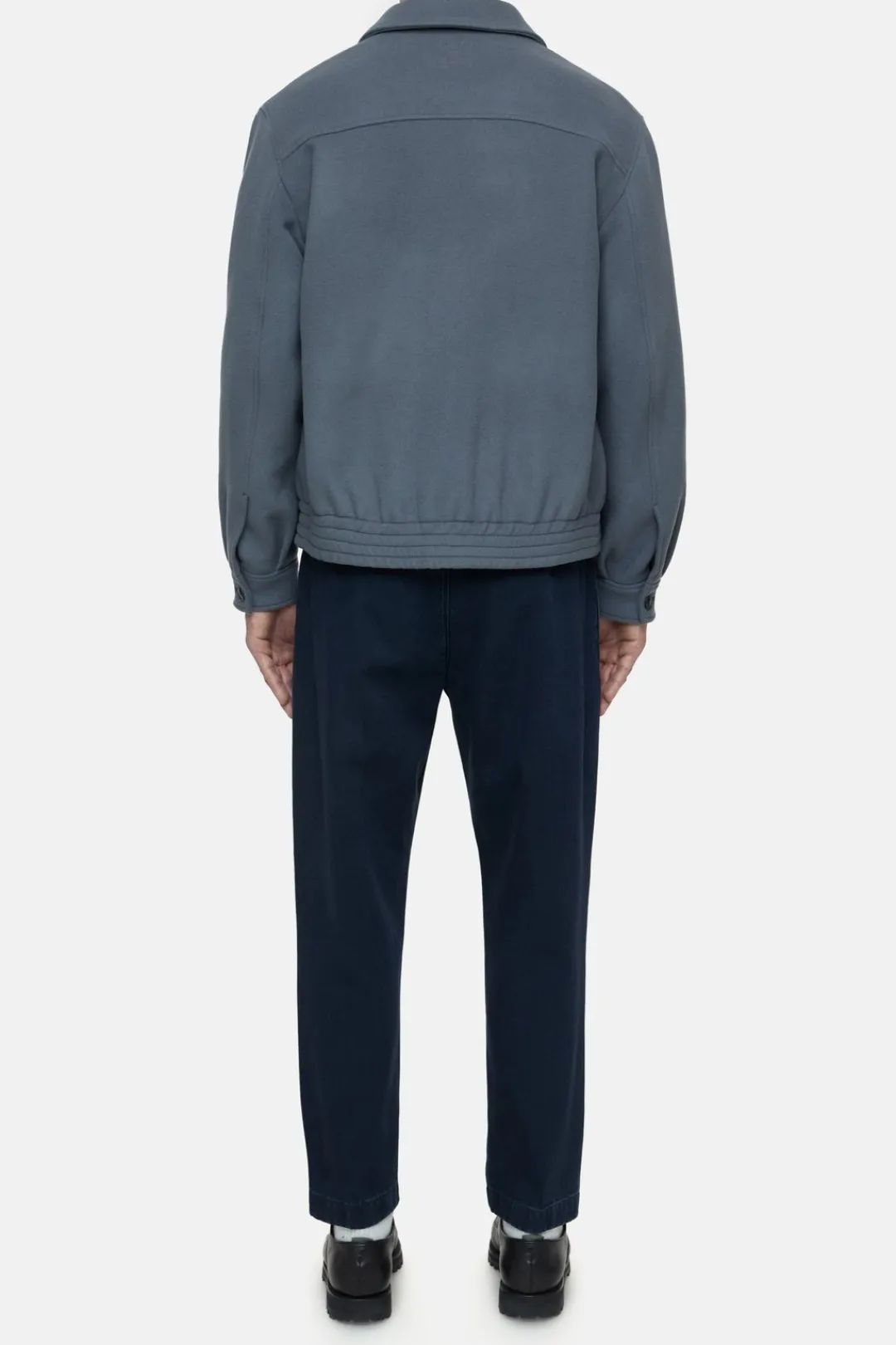 Closed Blouson in virgin wool mix Washed stone New