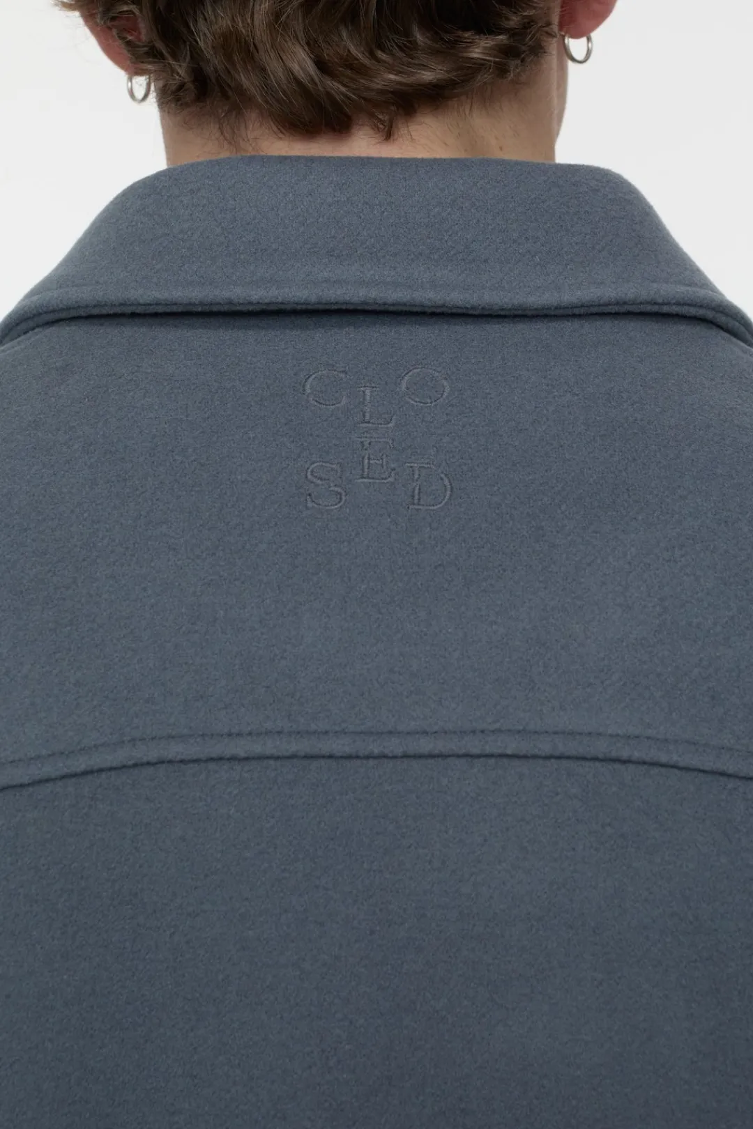 Closed Blouson in virgin wool mix Washed stone New