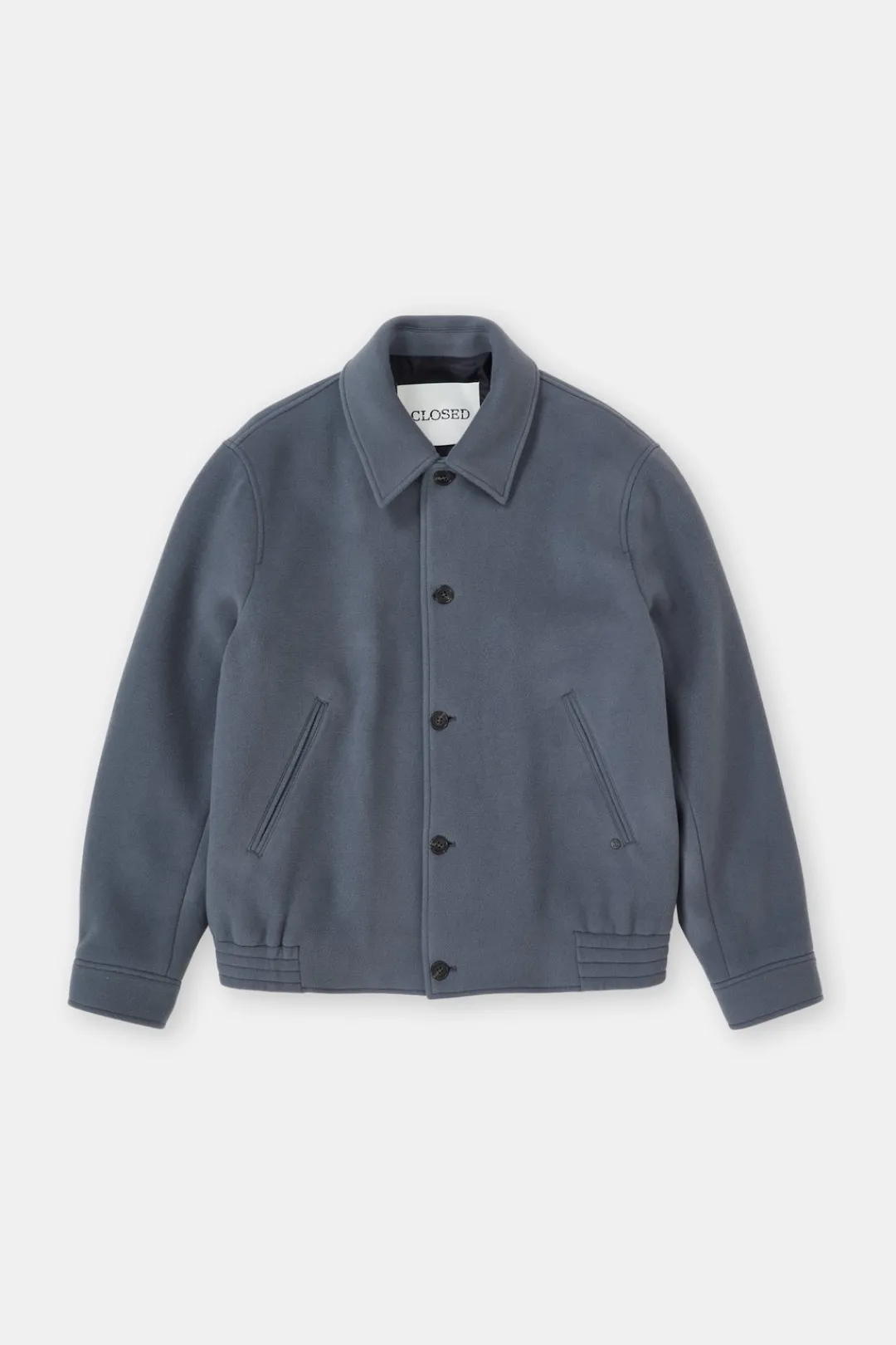 Closed Blouson in virgin wool mix Washed stone New