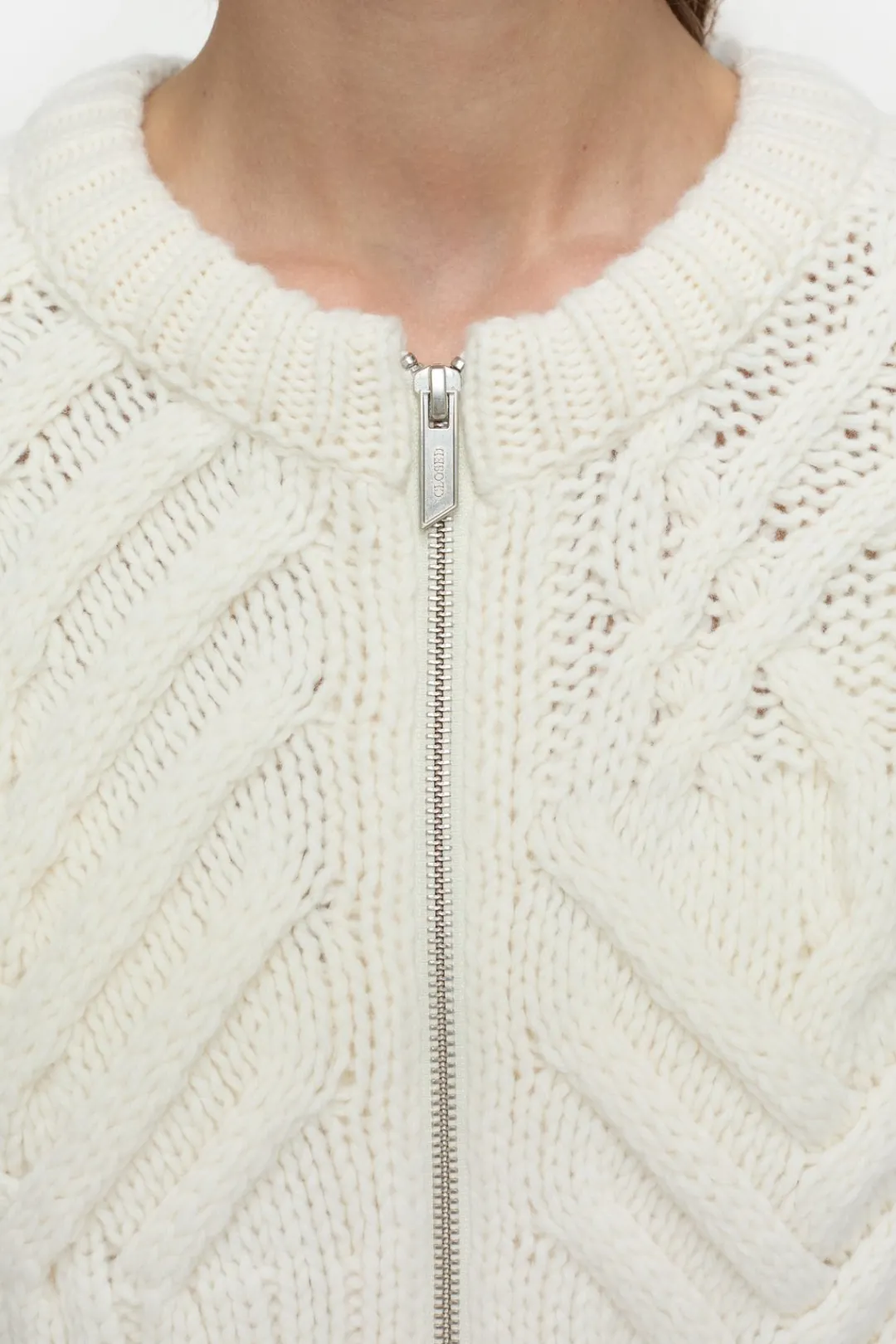 Closed Cable knit cardigan Ivory Outlet