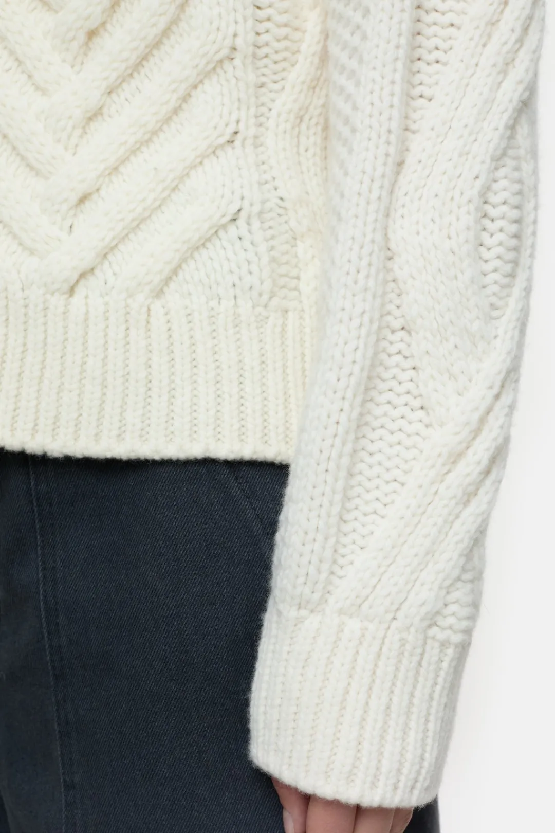 Closed Cable knit cardigan Ivory Outlet