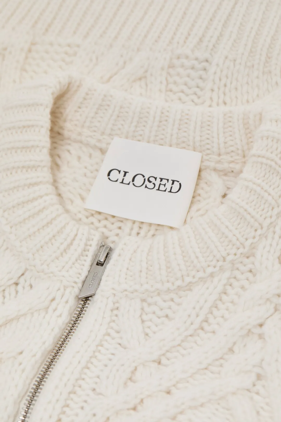 Closed Cable knit cardigan Ivory Outlet