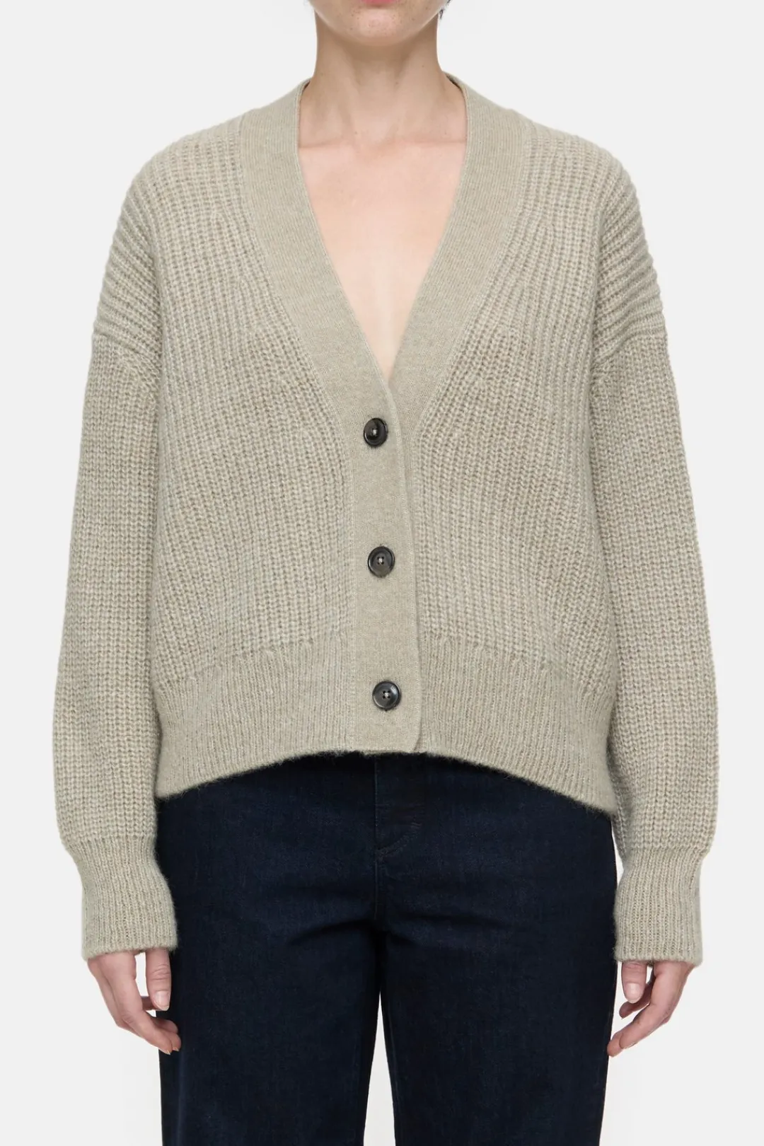 Closed Cardigan made from alpaca mix Sabbia beige Hot