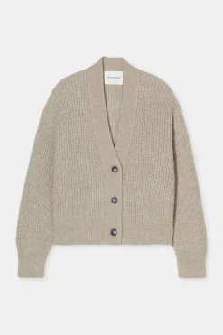 Closed Cardigan made from alpaca mix Sabbia beige Hot