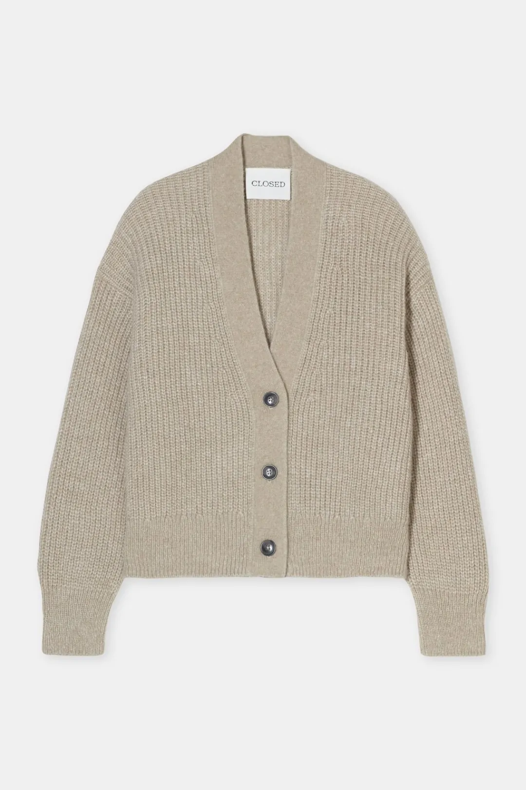 Closed Cardigan made from alpaca mix Sabbia beige Hot