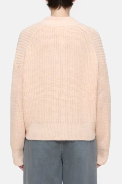 Closed Cardigan made from alpaca mix Albicocca Discount