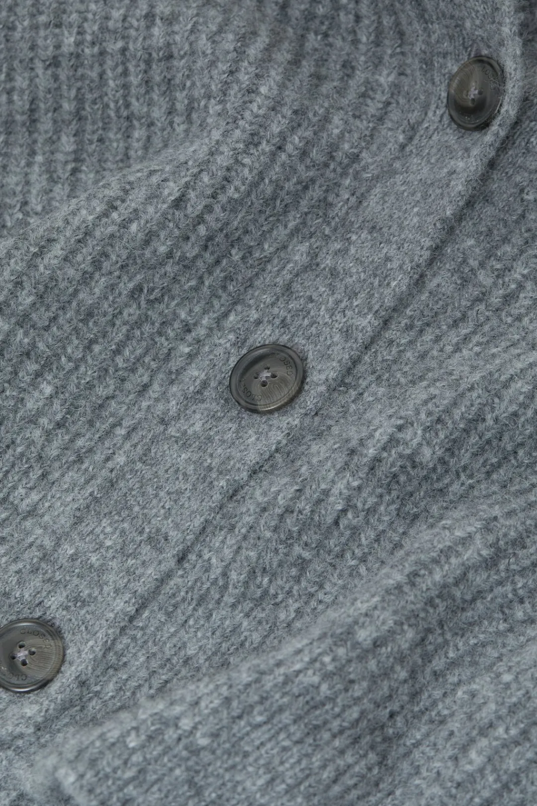Closed Cardigan made from alpaca and wool mix Grey heather melange Online
