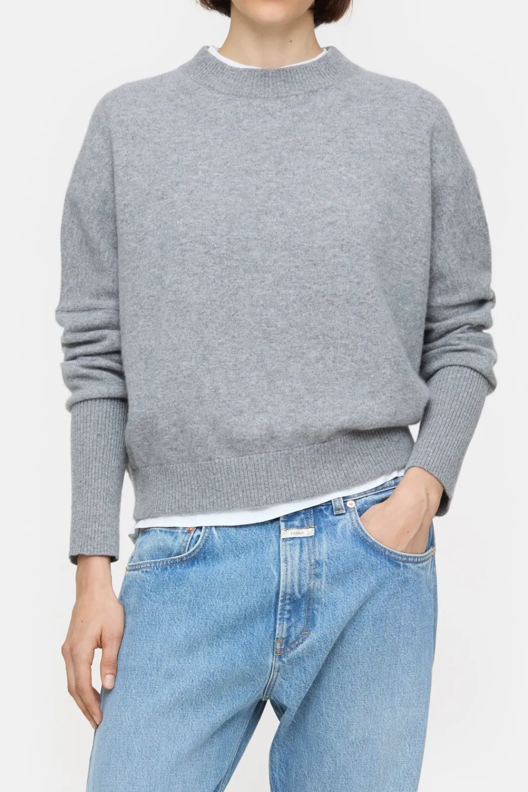 Closed Cashmere Jumper Light grey melange Clearance