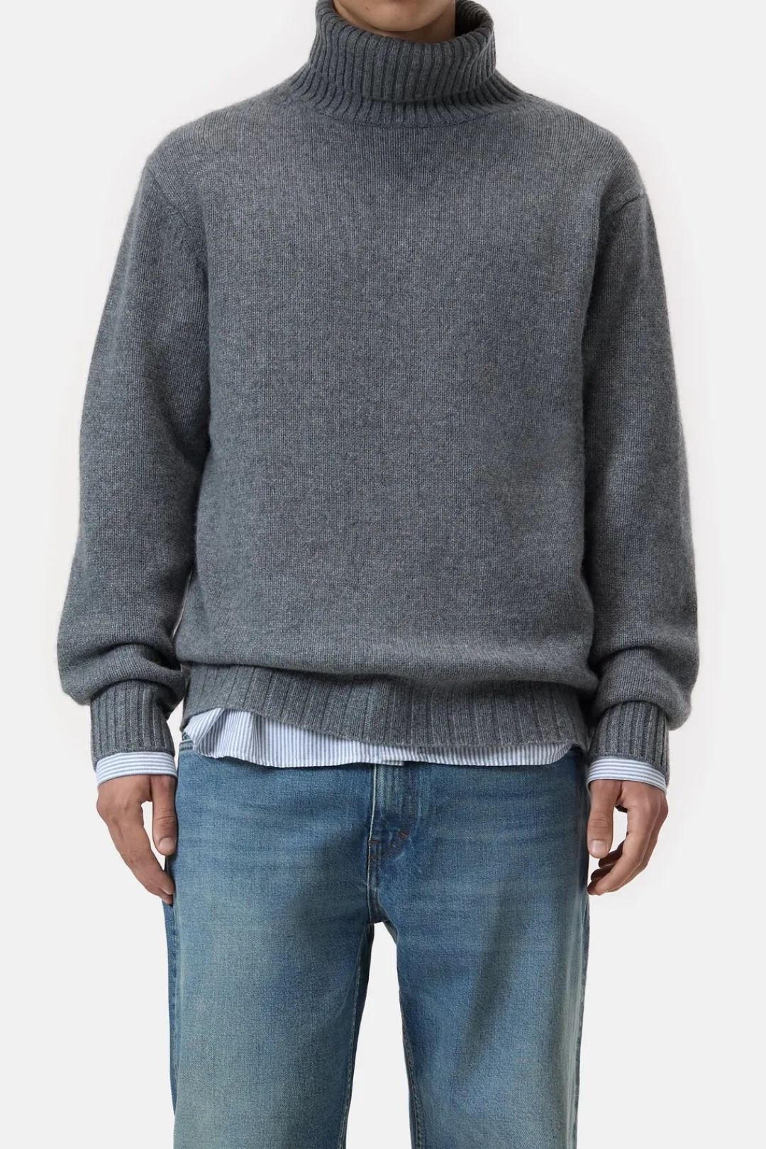 Closed Cashmere turtleneck jumper Dark grey melange New