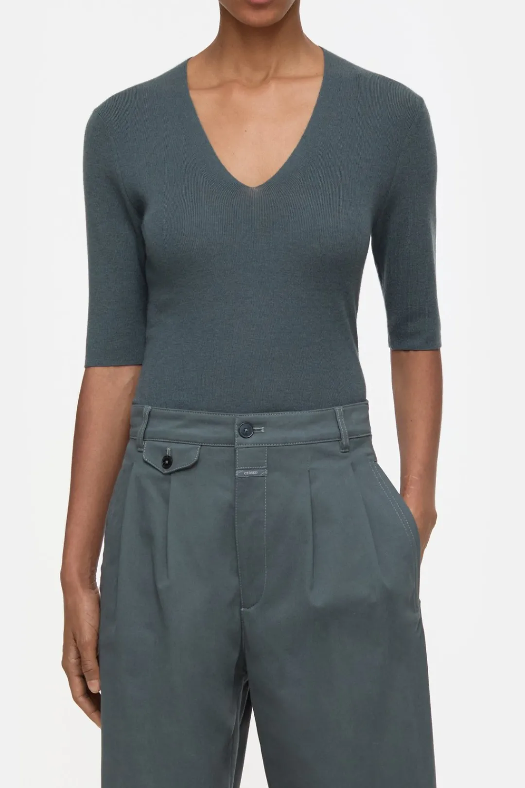 Closed Cashmere-blend jumper Pini green Sale