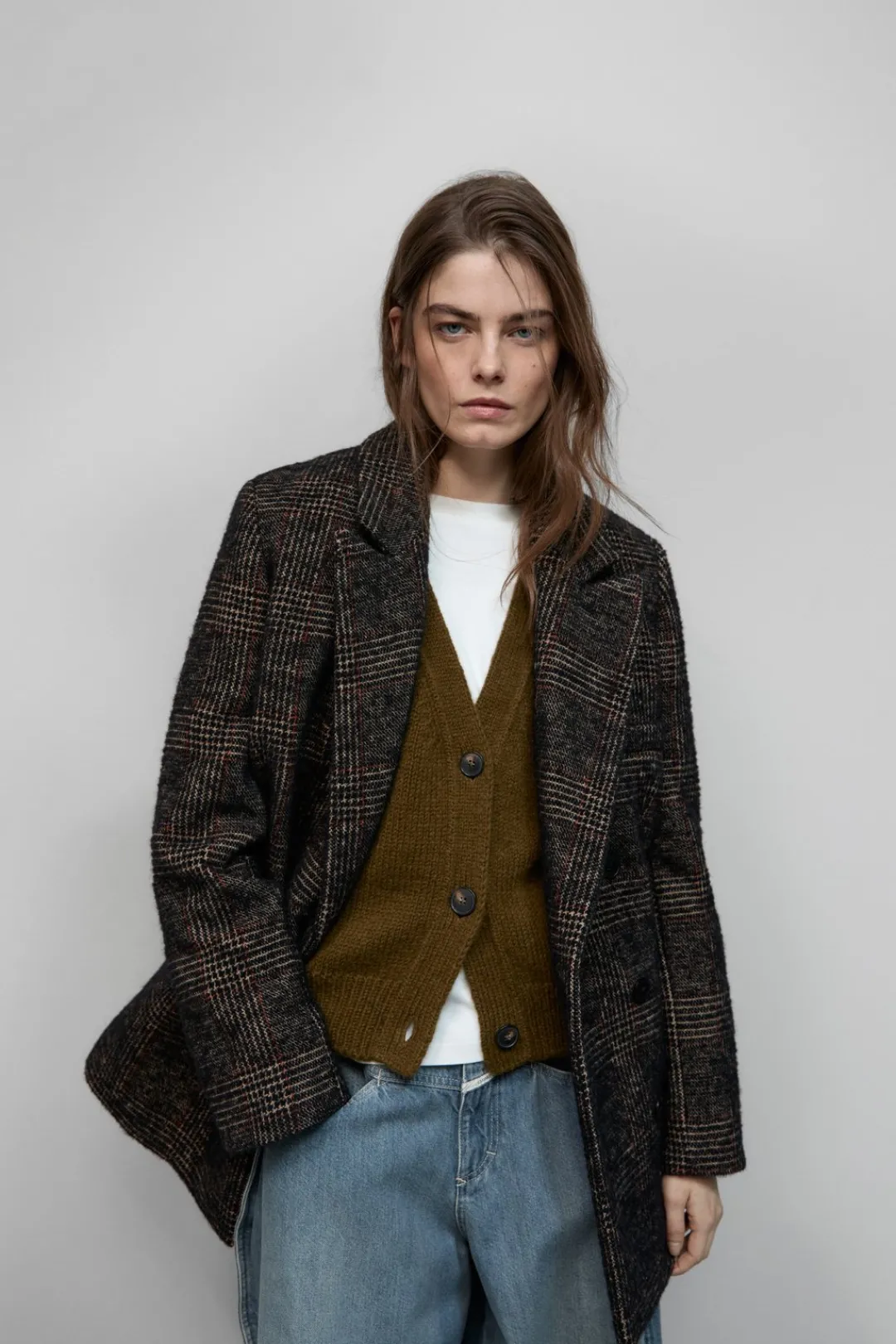 Closed Checked woollen blazer Multi colour Online