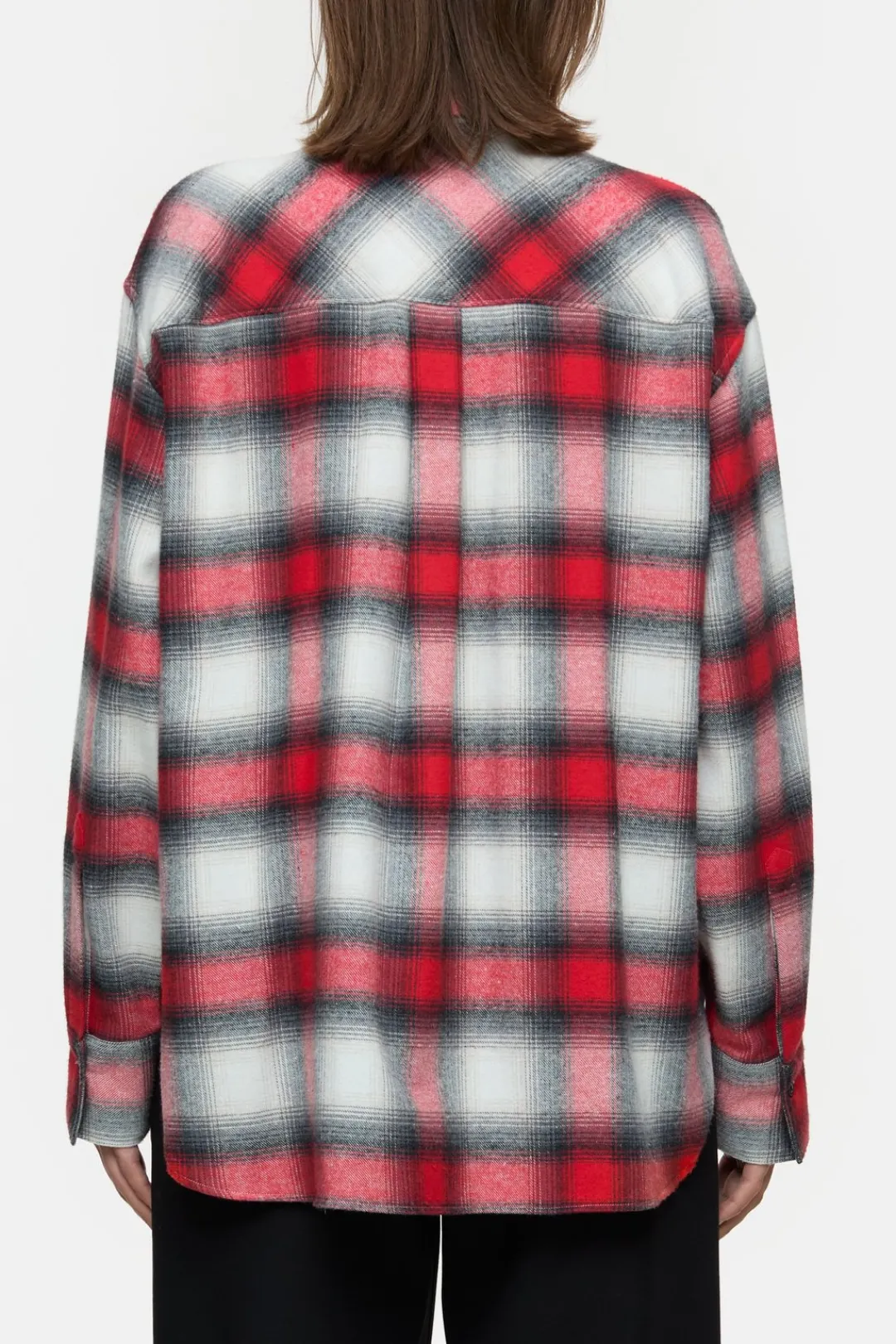 Closed Chequered shirt blouse Hibiscus red Sale
