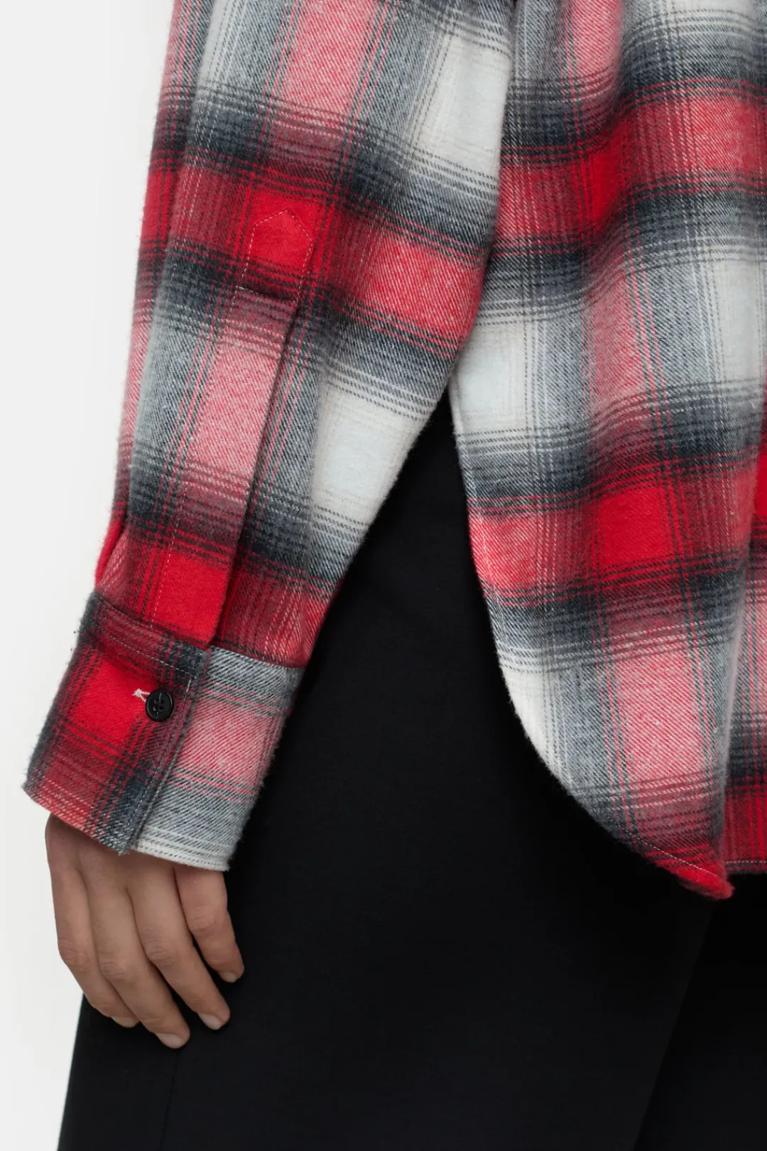 Closed Chequered shirt blouse Hibiscus red Sale