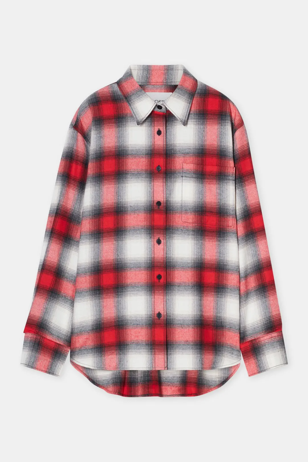 Closed Chequered shirt blouse Hibiscus red Sale