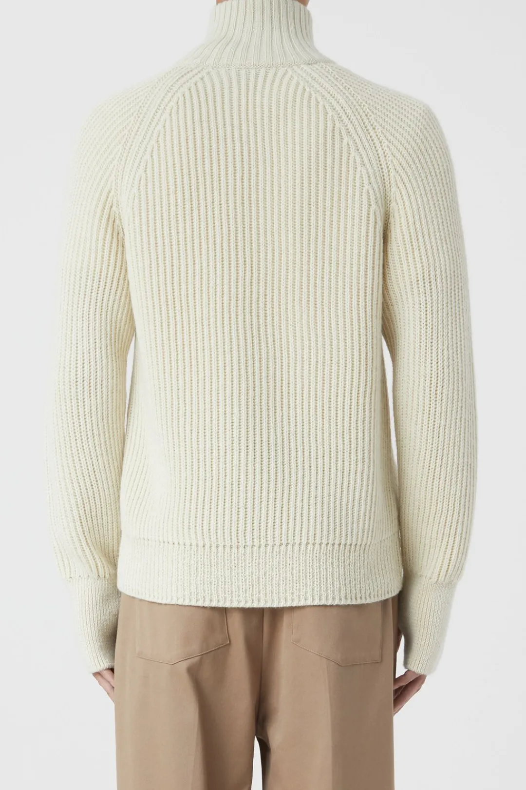 Closed Collar Cardigan Ivory Sale
