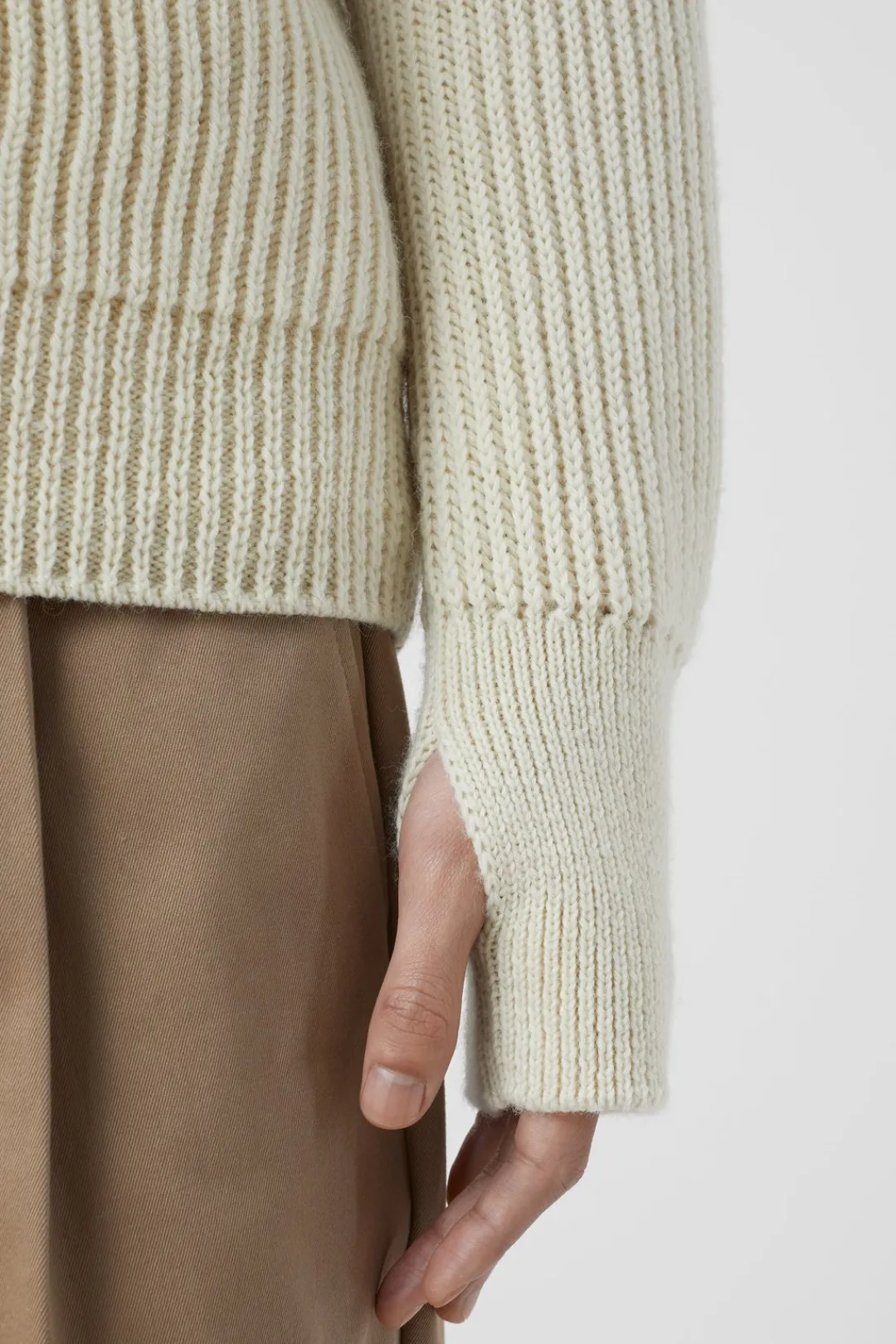 Closed Collar Cardigan Ivory Sale