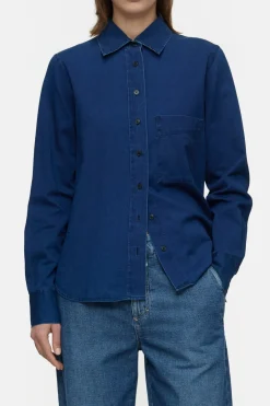 Closed Cotton blouse Dark blue