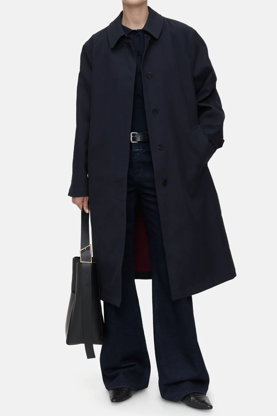 Closed Cotton coat Space blue Sale