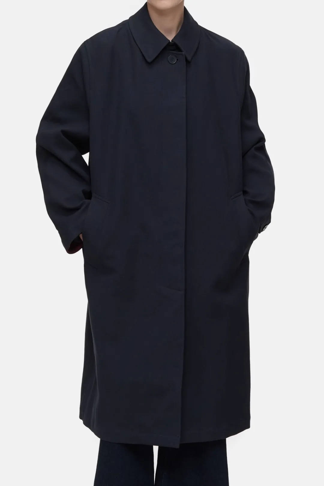 Closed Cotton coat Space blue Sale