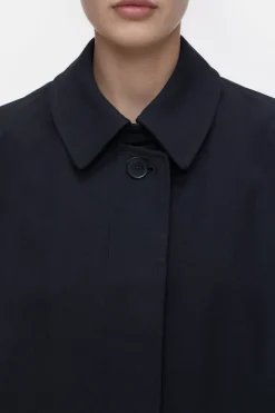 Closed Cotton coat Space blue Sale
