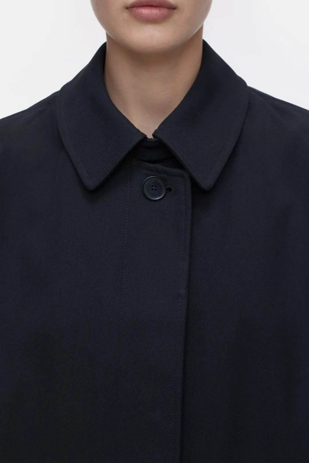 Closed Cotton coat Space blue Sale