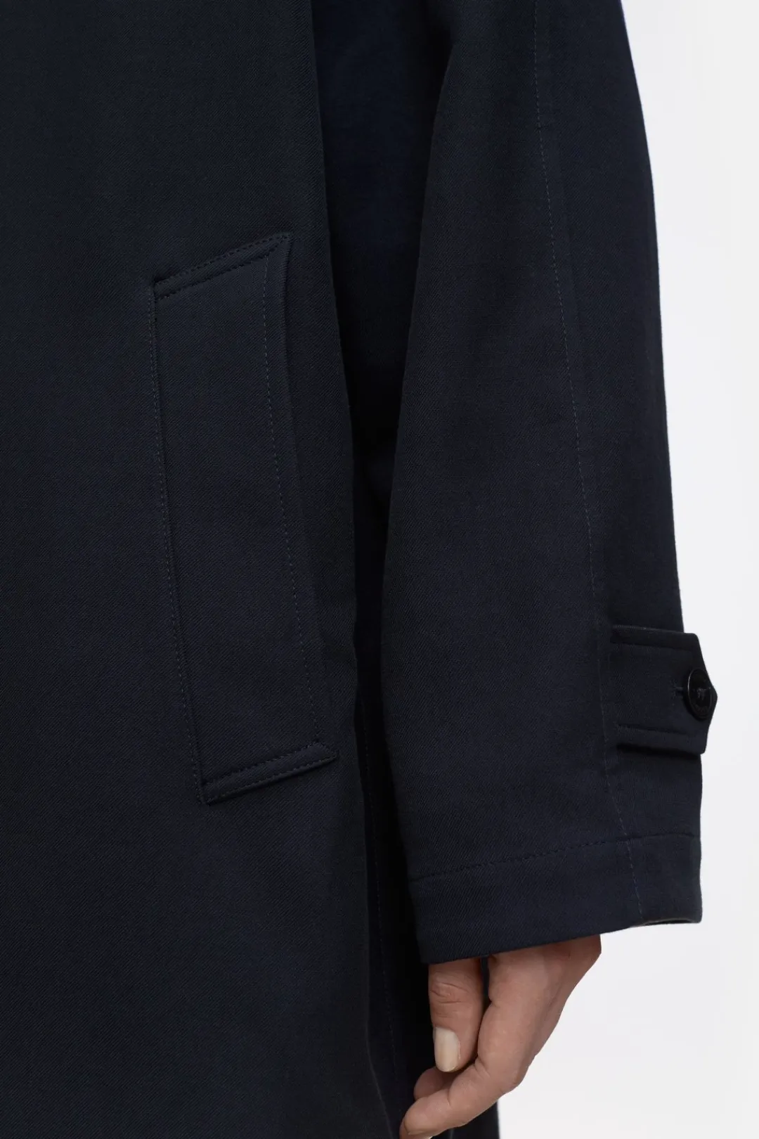 Closed Cotton coat Space blue Sale