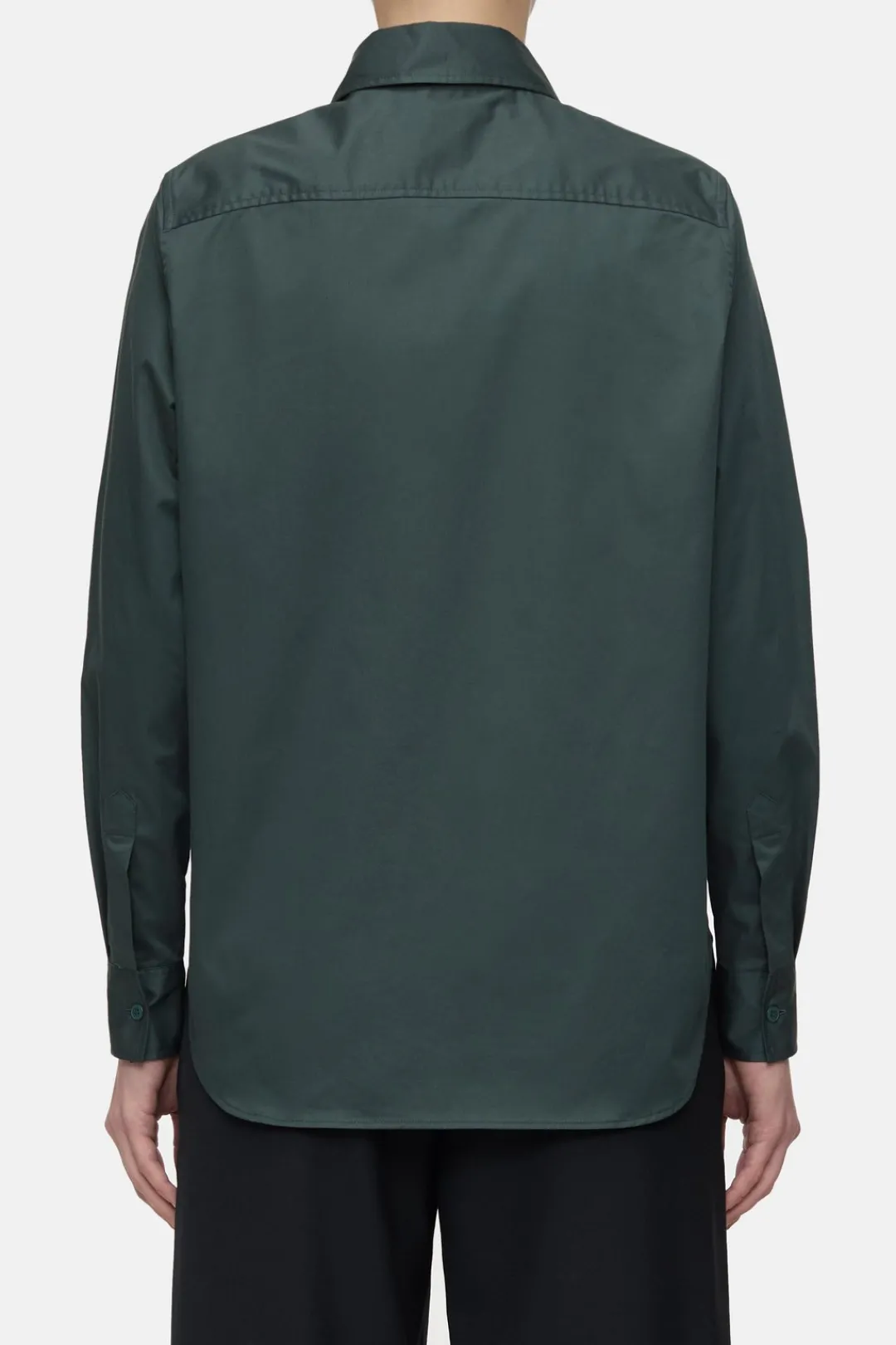 Closed Cotton poplin blouse Pini green Best