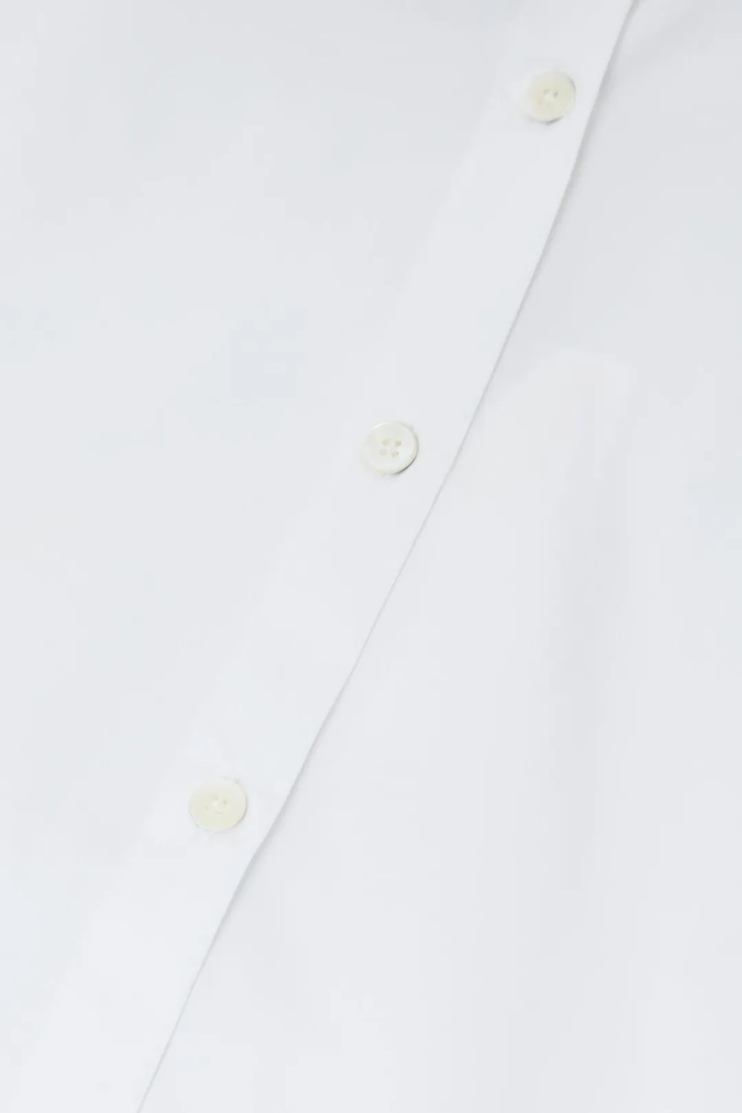 Closed Cotton Poplin Blouse White Outlet