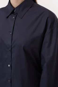Closed Cotton Poplin Blouse Dark night Hot