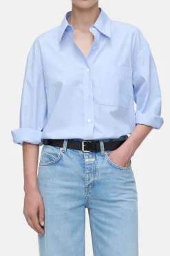 Closed Cotton shirt blouse Lazio blue Outlet